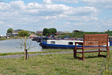 A view from the bench across the marina